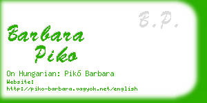 barbara piko business card